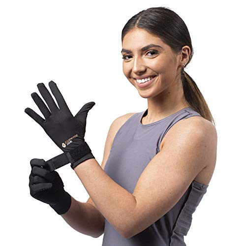 Fivxupr Copper Compression Gloves – Fingerless With Adjustable Straps For Arthritis, Carpal Tunnel & Typing Relief – Men & Women - View #3