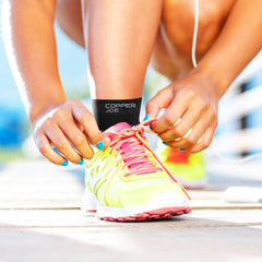 Copper Joe Ankle Brace Compression Sleeve with Heel Pain Relief, Foot Brace, Ankle Wrap Support With Foot Arch Recovery Support For Plantar Fasciitis Socks ,Sprained Ankle, For Men & Women(1 Pair)