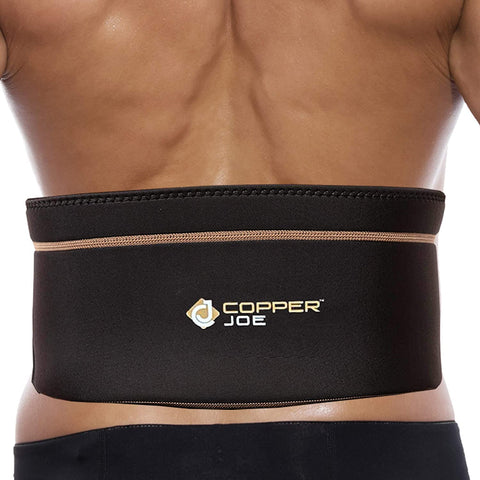 Copper Joe Back Brace for Lower Back Pain Relief, Back Support Belt Men and Women With Adjustable Black Velcro Lumbar Support Belt for Sciatica