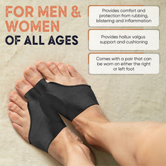 Copper Joe Big Toe Bunion Corrector Sleeves- Ultimate Copper Infused Compression Gel Pads Hallux Valgus Corrector and Shoe Friction Protector. Orthopedic Bunion Corrector- For Men and Women