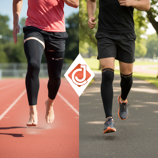 Copper Joe Full Leg Coverage Bundle – Copper Infused Full Leg Sleeve & Calf Compression Set
