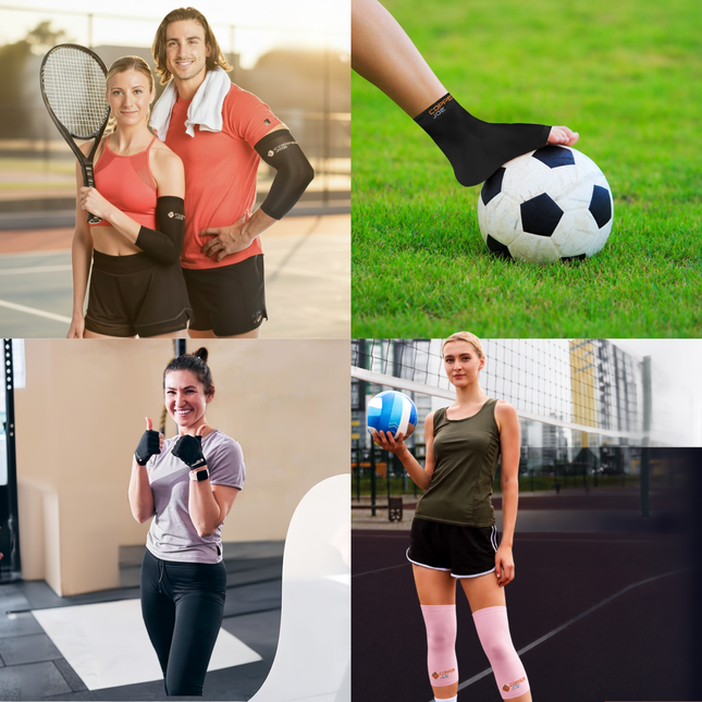 Copper Joe Full Body Recovery Kit – Copper Infused Knee, Elbow, Ankle & Hand Compression Bundle