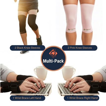 Copper Joe Knee & Wrist Support Set