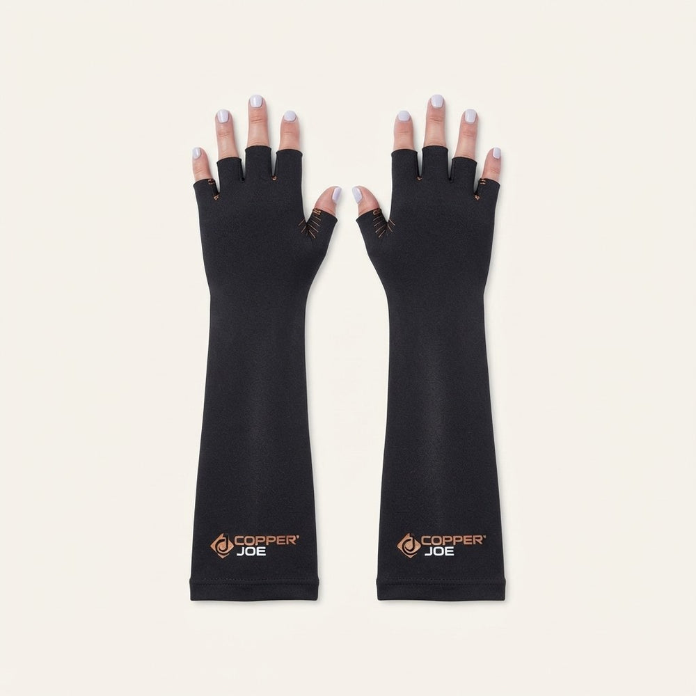 Copper Infused Long Compression Gloves