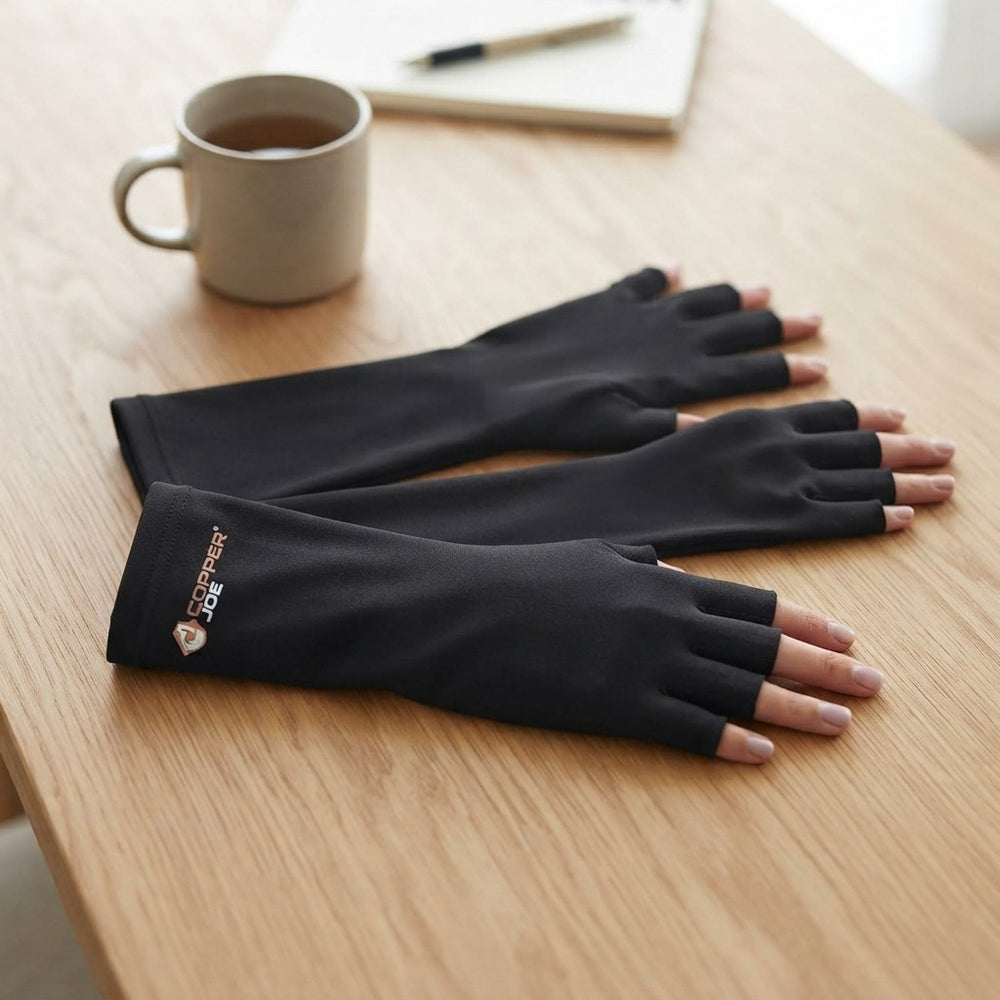 Copper Infused Long Compression Gloves