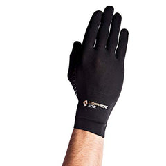 Copper Joe Full Finger Ultimate Copper Infused Arthritis Hand Compression Gloves- For Computer Typing, Carpal Tunnel, Rheumatoid and Tendonitis. For Men and Women (1 Pair)