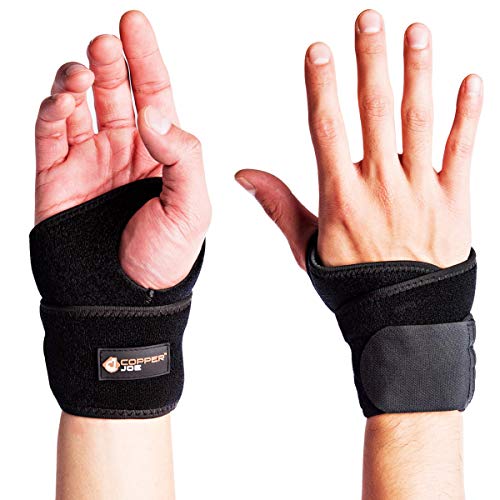 Copper Joe Wrist Strap/Wrist Brace/Wrist Wrap/Hand Support for Wrists, Arthritis, Carpal Tunnel, Tendonitis. Wrist Sleeve for Men & Women for Right and Left Hand