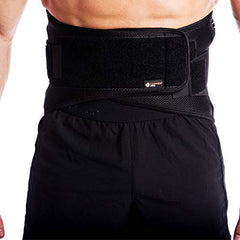 Copper Joe Ultimate Copper Infused Back Brace - Relief from Back Pain, Herniated Disc, Sciatica, Scoliosis and more! Breathable Waist Lumbar Lower Back Brace w Slim Design and Extra Support Bars. For Men and Women