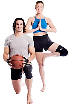 Copper Joe Knee Compression Sleeve 2 Pack – Copper Infused Knee Support for Men & Women