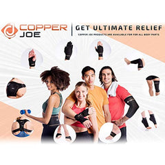 Copper Joe Ankle Brace Compression Sleeve with Heel Pain Relief, Foot Brace, Ankle Wrap Support With Foot Arch Recovery Support For Plantar Fasciitis Socks ,Sprained Ankle, For Men & Women(1 Pair)