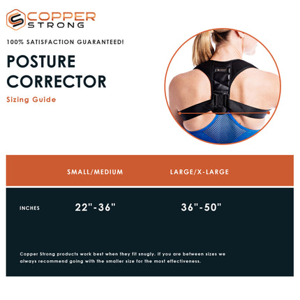 Copper Joe Posture Corrector Brace – Copper Infused Upper Back & Shoulder Support for Men & Women