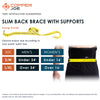Copper Joe Ultimate Copper Infused Back Brace - Relief from Back Pain, Herniated Disc, Sciatica, Scoliosis and more! Breathable Waist Lumbar Lower Back Brace w Slim Design and Extra Support Bars. For Men and Women