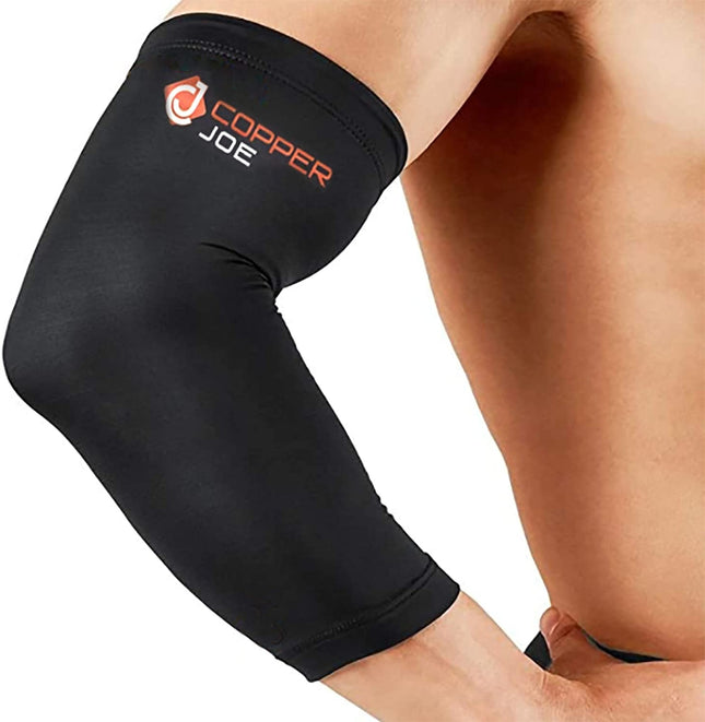 Copper Joe Elbow Compression Sleeve – Copper Infused Arm Support for Men & Women